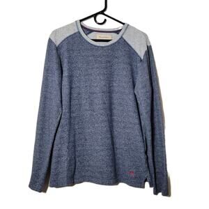 Tommy Bahama Men's Two-Tone Blue‎ Crewneck Long Sleeve Jersey Shirt Size Large